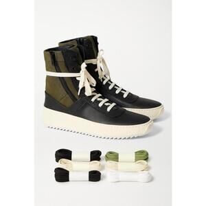 Fear Of God Men Basketball Foliage Cordura Jungle Sneaker Black Leather FG07S18U